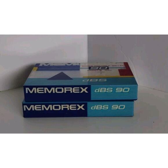 2 Memorex dBS 90 Minutes Audio Cassette Blank Tape Normal Position I ~ NEW - Picture 2 of 4